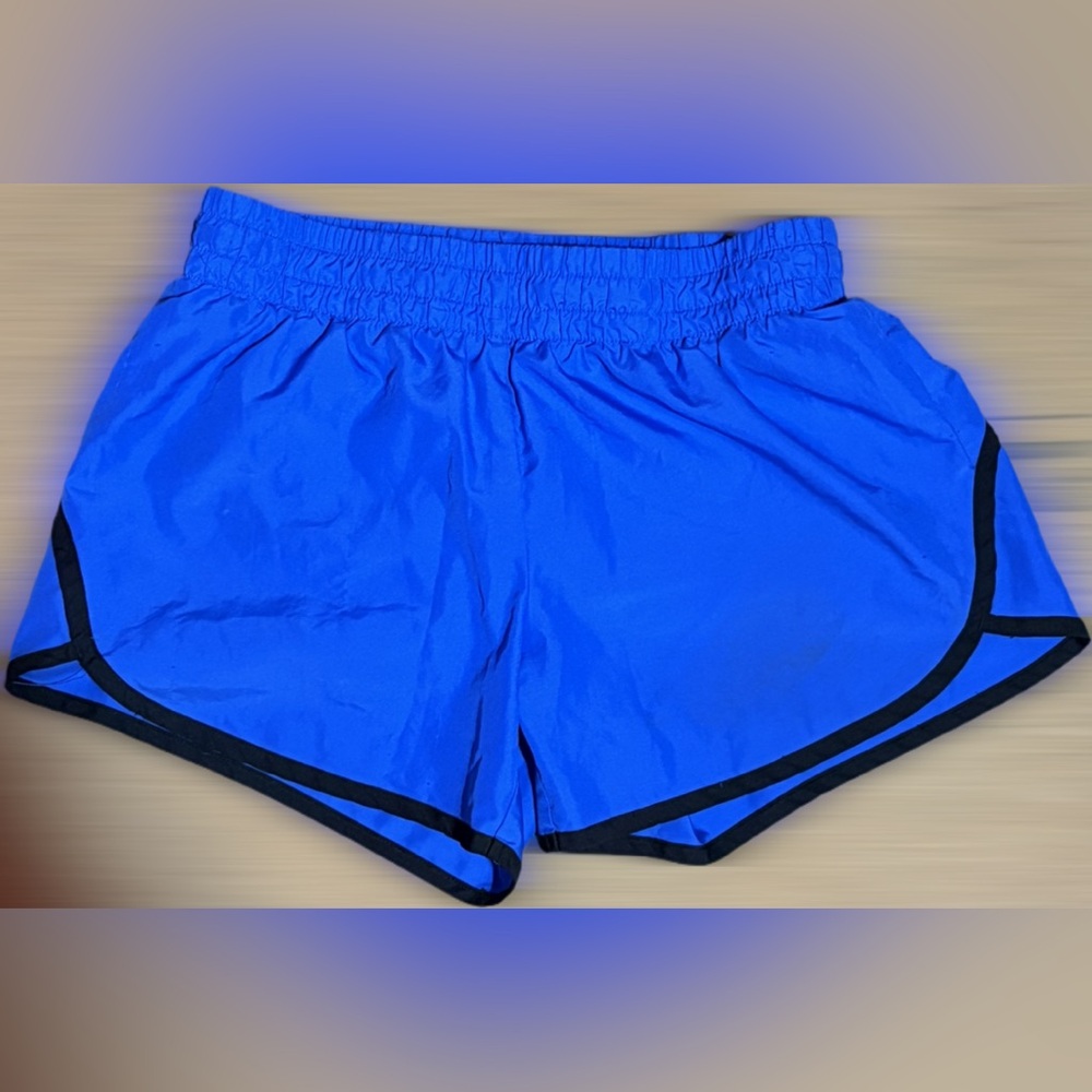 Athletic Works Blue Athletic Shorts Lightweight Elastic Waistband
